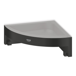 Grohe Start Cube corner shelf with metal soap dish, matte black (G411062430)
