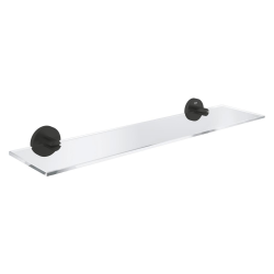 Grohe Start 53cm glass soap dish shelf with concealed fixings, matte black (G412022430)