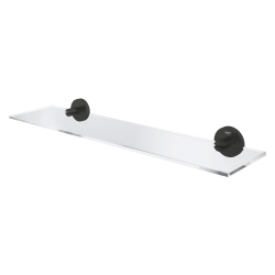 Grohe Start 53cm glass soap dish shelf with concealed fixings, matte black (G412022430)