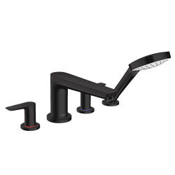 Hansgrohe Talis E 4-hole bath edge mixer matt black (71748670)