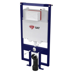 Swiss Aqua Technologies Slim floor-to-wall support frame for wall-hung toilet, dual flush 3/6 l, for lightweight partition (SATAMSKSLIM)