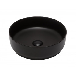  Countertop basin Infinitio 39 x 39 x 12 cm without overflow, black (SATINF3939BKM)