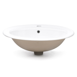 Siko Multi 55x47.5 cm ceramic inset washbasin with a tap hole in the middle, white (1690NEW)