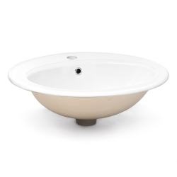Siko Multi 55x47.5 cm ceramic inset washbasin with a tap hole in the middle, white (1690NEW)
