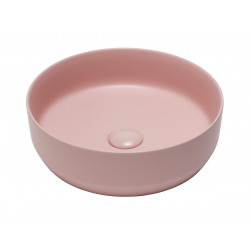  Countertop basin Infinitio 39 x 39 x 12 cm without overflow, pink matt (SATINF3939PM)