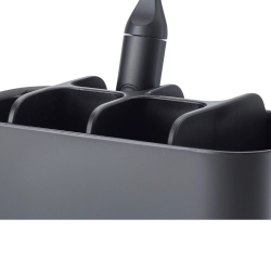 Joseph Joseph EasyStor large toothbrush holder, very easy to wash, for the whole family, matte black (70599)
