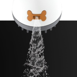  4-function handheld dog shower, plastic, white (SATBSRS24)