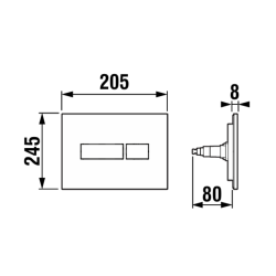 Joseph Joseph Dual-flush plastic control plate, white (A890220200)