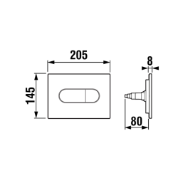 Joseph Joseph Dual-flush plastic control plate, white (A890222200)