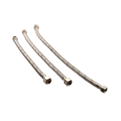 Siko AGT 106 connecting hose 40 cm, 1/2" male/male (MM) fittings, stainless steel (T644012CR)