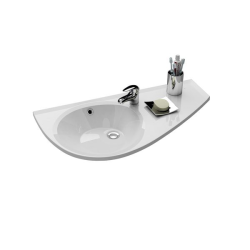 Ravak Avocado Comfort Washbasin 85x45cm, asymmetrical space-saving style, right-hand orientation, with tap hole and overflow XJ1P11000