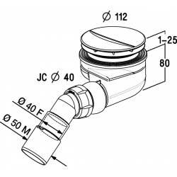  Turboflow Siphoid drain for shower tray Ø 90 mm (0205240)