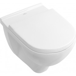 Oval wall-hung toilet bowl with hollow bottom O.NOVO white alpine for support frame (56601001)