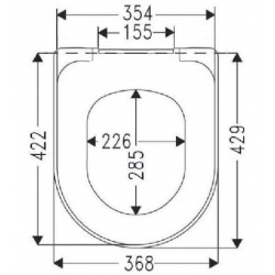 O.Novo removable seat with soft close for toilet bowl and wall-hung toilet (9M38S101)