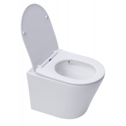 Swiss Aqua Technologies Infinitio rimless wall-hung toilet with invisible fixings + softclose seat (Infinitiorimless)