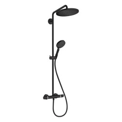 Hansgrohe Croma Select S Showerpipe 280 1 jet and Hand shower 3 jets with Thermostatic mixer, Matt black (26890670)