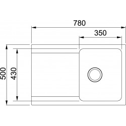 Franke Orion - OID 611-78 Tectonite® White Artic Built-in sink, 780mmx500mm (OID611-78B)