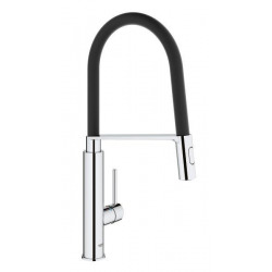 Grohe Concetto Semi-pro kitchen mixer with black hygienic hose and 2-jet shower, Chrome (31491000)
