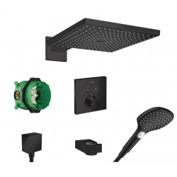  Raindance E300 matt black shower set with ShowerSelect finishing set  (RaindanceNoirMat-1)