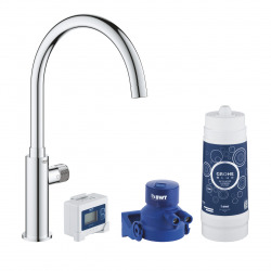 Grohe Blue Pure Mono Starter kit Gooseneck mixer, Chrome (30387000)