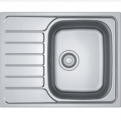 Franke Spark SKN 611-63 Kitchen sink 63,5x50cm with reversible drainer, Stainless steel (SKN611-63)