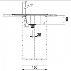 Franke Spark SKN 611-63 Kitchen sink 63,5x50cm with reversible drainer, Stainless steel (SKN611-63)