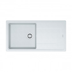 Franke Gemini GMD611-97 Evier 97x50 cm with reversible draining board, Fradura, White (GMD611-97B)