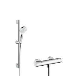 Hansgrohe Crometta Shower set 100 Vario with Ecostat 1001 CL thermostatic mixer and shower rail 65 cm (27812400)
