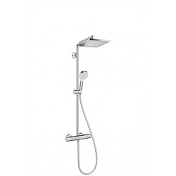 Hansgrohe Crometta E Showerpipe 240 1 jet with thermostatic shower mixer, Chrome (27271000)