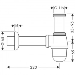 Bottle trap standard model 1 1/4" (55213000)  Bottle trap standard model 1 1/4" (55213000)