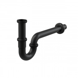 Alca DN32 Basin Trap U-shaped with 5/4" connection nut, Matt Black (A4320BLACK)