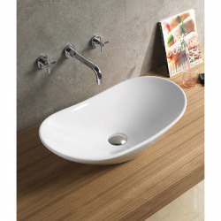 Swiss Aqua Technologies Countertop basin Infinitio 61.5 x 36 x 15.5 cm without overflow, white (SATINF61536)