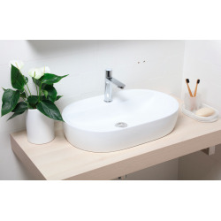 Countertop basin Infinitio 60 x 40 x 12,5 cm without overflow, white (SATINF6040)