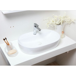 Swiss Aqua Technologies Countertop basin Infinitio 60 x 40 x 12,5 cm without overflow, white (SATINF6040)