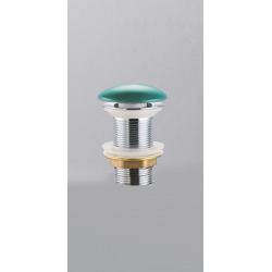 Swiss Aqua Technologies Infinitio 5/4" free-flow drain without overflow for washbasins and basins, matt green (PZATKALGEM)