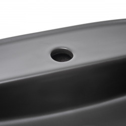 Swiss Aqua Technologies Infinitio Countertop basin 60x40 cm, without overflow, with tap hole, Matt black (SATINF6040BKM)