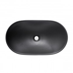 Swiss Aqua Technologies Infinitio Countertop Basin 61.5 x 36 cm, oval, without overflow, Matt Black (SATINF61536BKM)