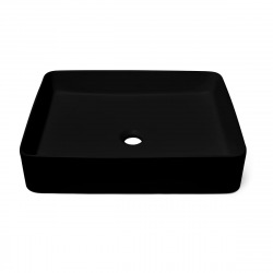 Infinitio Countertop basin 50x40 cm, without overflow, Matt black (SATINF5040BKM)