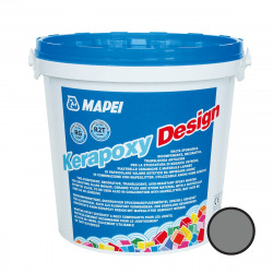 MAPEI Kerapoxy Design Decorative epoxy mortar, acid-proof, mosaic tile joint, swimming pool and more, dark grey (MAPXDESIGN3728)