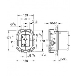  Rapido T - Concealed body for Thermostatic mixer (35500000)