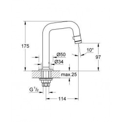 Grohe Universal pillar cold water tap 1/2″ (20202000)