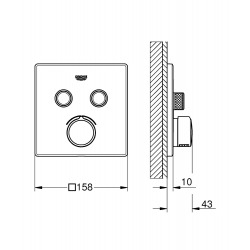  SmartControl Concealed Mixer with 2 valves (29148000)