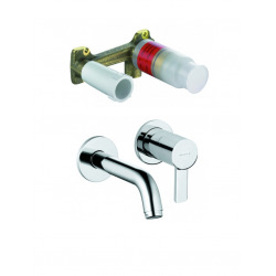 Kludi ZENTA - Single lever Concealed two hole Wall mounted Basin Mixer (382440575-set)
