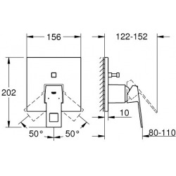 Eurocube Single lever Mixer with 2-way Diverter (24062000)  Eurocube Single lever Mixer with 2-way Diverter (24062000)