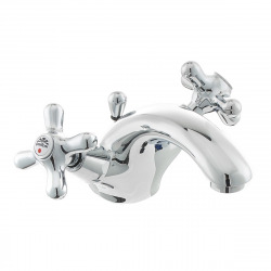 Paffoni Ricordi Basin mixer with waste, Vintage design, Chrome (IR075)
