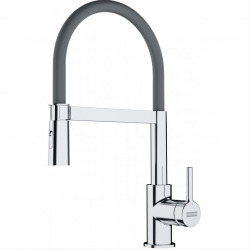 Lina FC 6087.031 Kitchen mixer, 205 x 410 mm, semi-pro with pull-out shower, Chrome/Grey (115.0626.087)