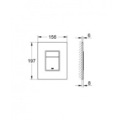  Skate Cosmopolitan WC flush plate , velvet black (38845KS0)