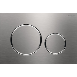 Geberit Sigma 20 flush plate for dual flush, Stainless steel, matt chrome-coated (115.882.SN.1)