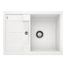 Blanco Evier METRA 45 S Compact PuraDur with reversible drainer in Silgranit 68x50cm, White (519565)