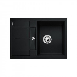 Blanco Sink METRA 45 S Compact PuraDur in Silgranit, reversible, 68x50 cm, Black (525912)